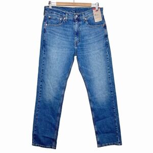 Levis 505 Regular Jeans Mens Size 32x32 Straight Leg Medium Wash Blue Stretch